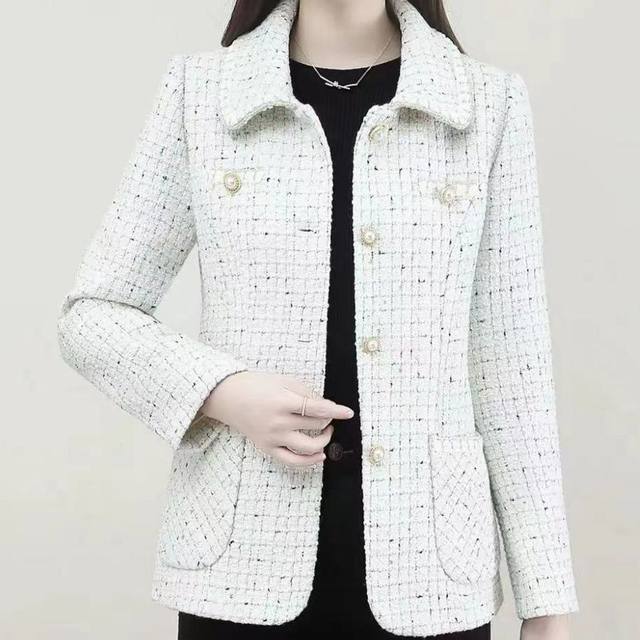 Spring new fashionable mother suit small fragrance jacket Internet celebrity women's spring and autumn slim suit middle-aged fashionable top