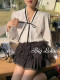 Large size spring sweet lace spliced ​​cake skirt to make you look slim and versatile short skirt skirt fat MM
