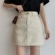 Denim short skirt for women 2025 summer Korean version high waist large size versatile slim small A-line hip skirt trendy