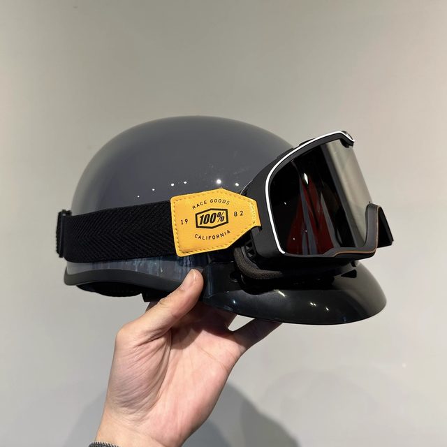 Japanese electric motorcycle retro hard helmet sun protection cola summer men and women Django 3C motorcycle scoop half helmet