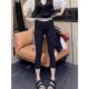 Black sunscreen mask pants for women 2025 new summer thin high waist tight skinny small 9-point cigarette pants