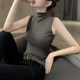Modal half-high neck vest for women in summer new style inner sleeveless suspender top wearing black high-end base