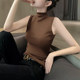 Modal half-high neck vest for women in summer new style inner sleeveless suspender top wearing black high-end base