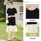 Her round neck dress 2025 summer new women's fashion contrasting color spliced ​​short sleeve mid-length A-line skirt