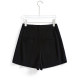 She pool retro shorts 2025 autumn clothes new women's clothing elegant temperament velvet high waist slim and loose wide-leg pants