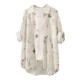 Her pool mid-length shirt 2025 autumn new women's clothing, Chinese style printed long-sleeved loose single-breasted top