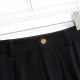 She pool retro shorts 2025 autumn clothes new women's clothing elegant temperament velvet high waist slim and loose wide-leg pants