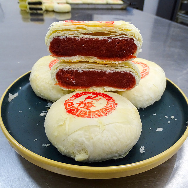 Pure jujube paste mooncakes, handmade freshly baked bean paste, hawthorn, five kernels, black sesame, old-fashioned pastry mooncakes, multi-flavor boxed
