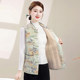 
Mom's new Chinese style autumn and winter buckle cotton vest middle-aged and elderly women's large size loose retro Chinese style top cotton horse clip