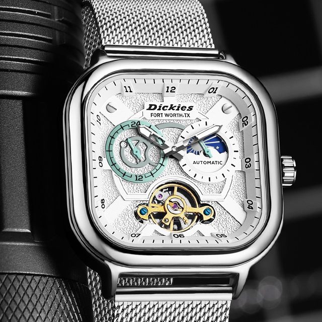 Dickies watch men's square mechanical watch men's fully automatic