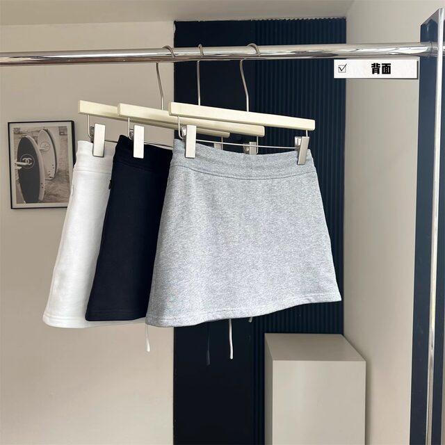 European large size fat mm high waist casual sports sweat skirt for women in summer Korean style skirt pants A-line hip short skirt skirt skirt