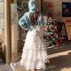 Large size women's summer French flower lace skirt with gentle temperament and sweet princess fluffy cake long skirt