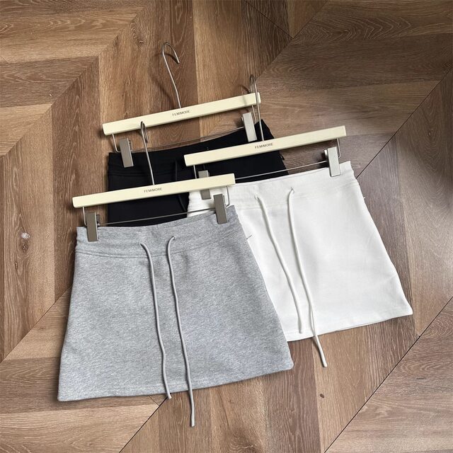 European large size fat mm high waist casual sports sweat skirt for women in summer Korean style skirt pants A-line hip short skirt skirt skirt