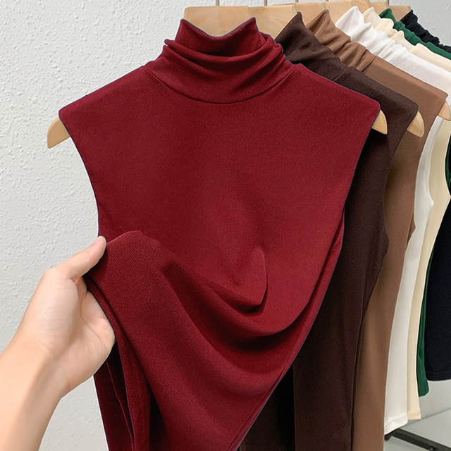 Danyu 2025 new high-neck gauze vest women's autumn sleeveless gauze vest mesh vest bottoming shirt rustle top