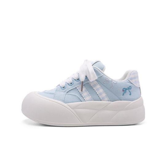 Lulu egg summer casual board shoes for women 2025 new thick-soled white shoes with skirt versatile niche bread shoes