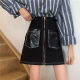 Large size versatile zipper short skirt for women in spring and summer new style ins super hot high waist slimming one-piece hip-covering skirt