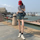 2025 summer new denim short skirt for women high waist retro old sweet and spicy hip slim skirt miniskirt