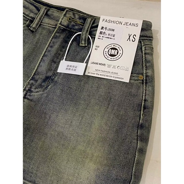 Retro denim short skirt small summer 2025 new high-waisted large size loose anti-balanced versatile trousers skirt

