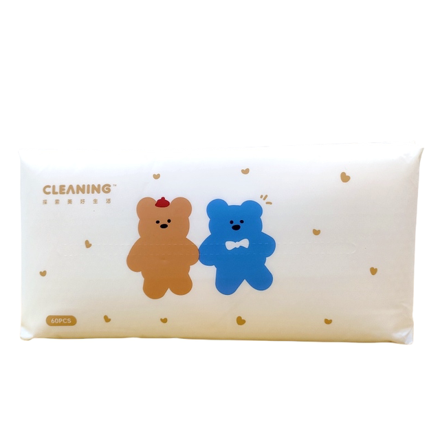 Genuine 60 pieces of Keling thickened cotton soft towel cleansing face towel with pearl pattern removable mother and baby hair-free and water-absorbent