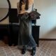 Retro old denim skirt for women 2025 new design high waist slim mid-length A-line hip long skirt

