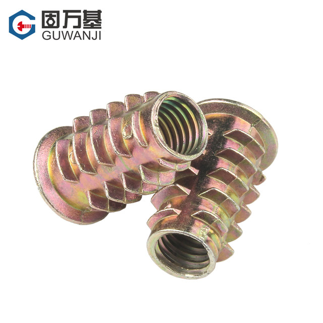 Internal and external threaded nuts, countersunk head, hexagonal furniture nuts, solid wood embedded parts, trapezoidal screw caps M4M5M6M10