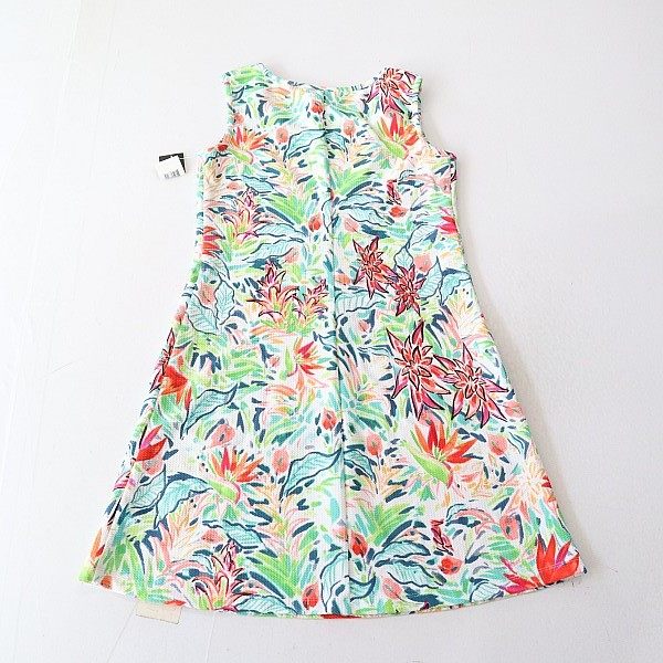 New summer products for women's mid-length vest floral dress with round neck pullover loose micro-stretch fashion A-line skirt F5