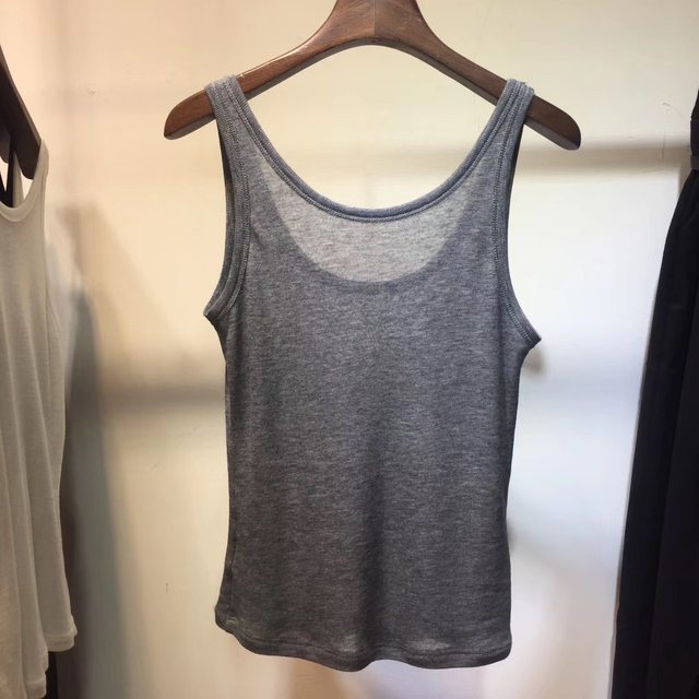 2024 summer new black, white and gray versatile thin suspender vest for women's base inner top basic style