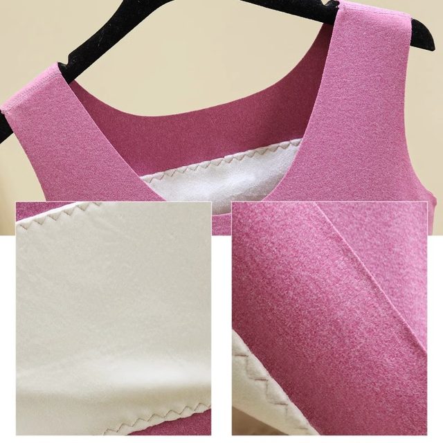 German velvetless vest female in autumn and winter, thick heating camisole, double -sided and hot cotton cotton, wearing bottom shirt