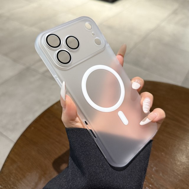 
Applicable to iPhone 17 mobile phone case 17pro Apple 17Air magnetic charging 16Promax new 15 lens all inclusive 13 dark blue matte 14plus ultra-thin 12PM protective cover for men and women 11