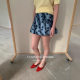 
CZ ZHANG spring retro old bow reduces age texture plaid stripes a line pleated skirt women B12391
