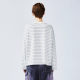 UOOYAA/Wuya 2025 Spring New Style of casual wear reverse-wearing sea soul striped T-shirt