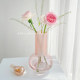 Light luxury pink glass vase vase modern minimalist home living room model room soft decoration decoration ideas