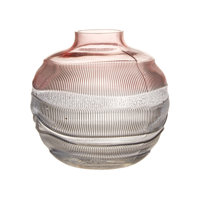 French water ripple gradient color glass vase water-raised flowers flower arrangement home living room study table flower ornaments