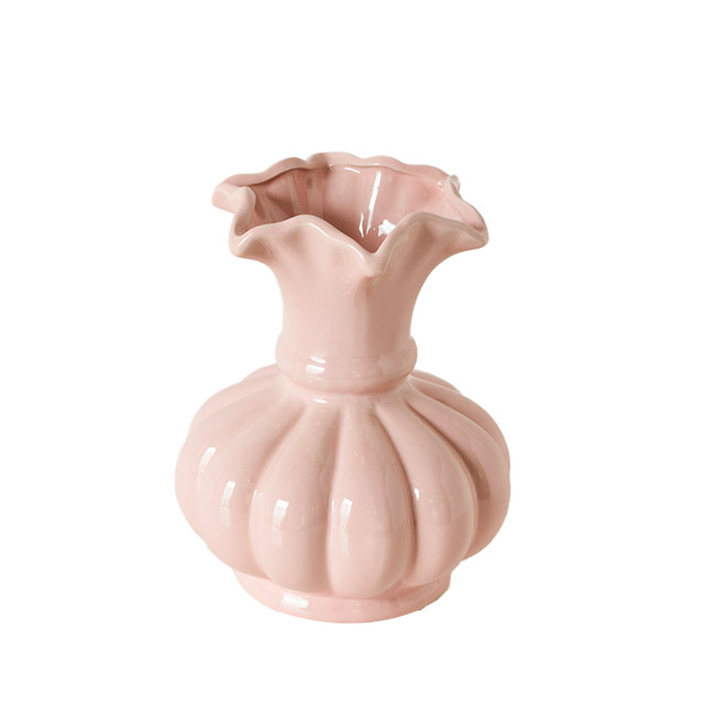 French niche Fenton ceramic vase ornaments Living room flower arrangement water-raising flowers home small fragrance style desktop decorations