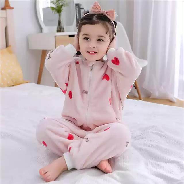 Baby sleeping bag, children's winter coral velvet pajamas, spring and autumn children, newborn babies, split-legged anti-kicking quilt artifact