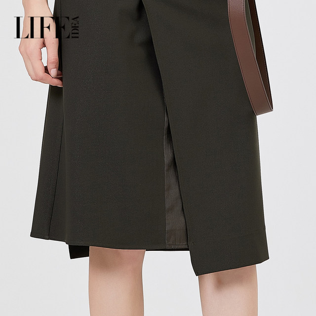 Lef Adiller Army Green Retro Skirt Women's Summer New Asymmetric Commuter Temperament Slim Skirt