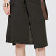 Lef Adiller Army Green Retro Skirt Women's Summer New Asymmetric Commuter Temperament Slim Skirt