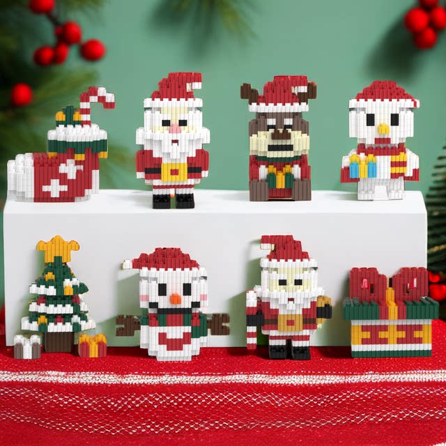 Santa Claus Blocks Christmas socks Christmas Tree Puzzle Incant Journal ...