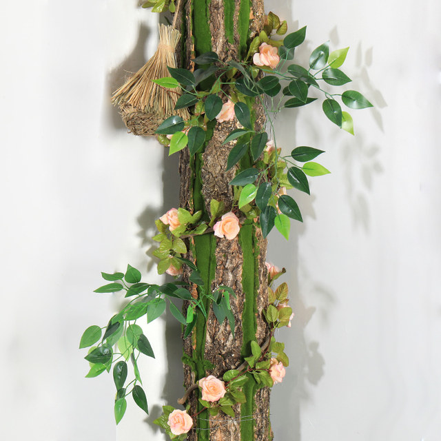 Simulated tree bark sewer pipe beautification and decoration to block ...