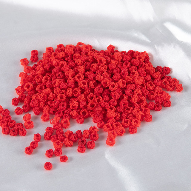 Red pineapple knot coil pineapple buckle flat knot diy braided bracelet necklace braided rope red rope accessories small accessories