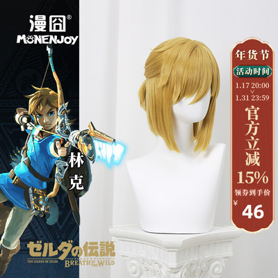 taobao agent [Man] Zelda legend Link Cosplay wig wigs of the kingdom of the kingdom half -tie hair spot