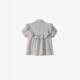 Design-sensory bow polo collar doll shirt top for women plaid ruffles to make them look slim short-sleeved T-shirt 2025 new style