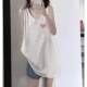 White suspender vest for women in summer 2025 new loose slim large size women's sleeveless T-shirt top