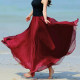 Dance skirt big skirt white beach skirt female summer seaside long skirt high -end new net yarn skirt
