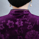New high-end cheongsam in spring and autumn gold velvet dress middle-aged and elderly long-sleeved dress solid color embossed long skirt