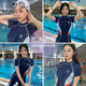 BE van der An sports swimsuit women 2025 new hot model professional one-piece flat angle conservative swimming racing hot spring