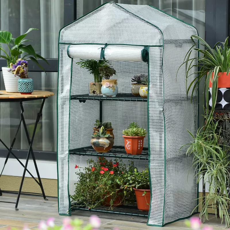 绣球多肉花架花房暖房盆栽保温棚多层防雨保温罩植物温室
