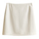 Off-white hip skirt spring and summer suit short skirt for women 2025 new small person high waist slim A-line skirt