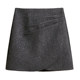 Black high-end sequin skirt for women 2024 autumn and winter new irregular symmetrical high-waisted small short skirt