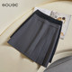 Gray pleated skirt for women in summer 2025 new suit short skirt high waist slim A-line small commuter skirt
